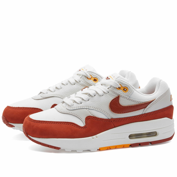 Photo: Nike Air Max 1 LX Sneakers in Sail/Orange/Brown