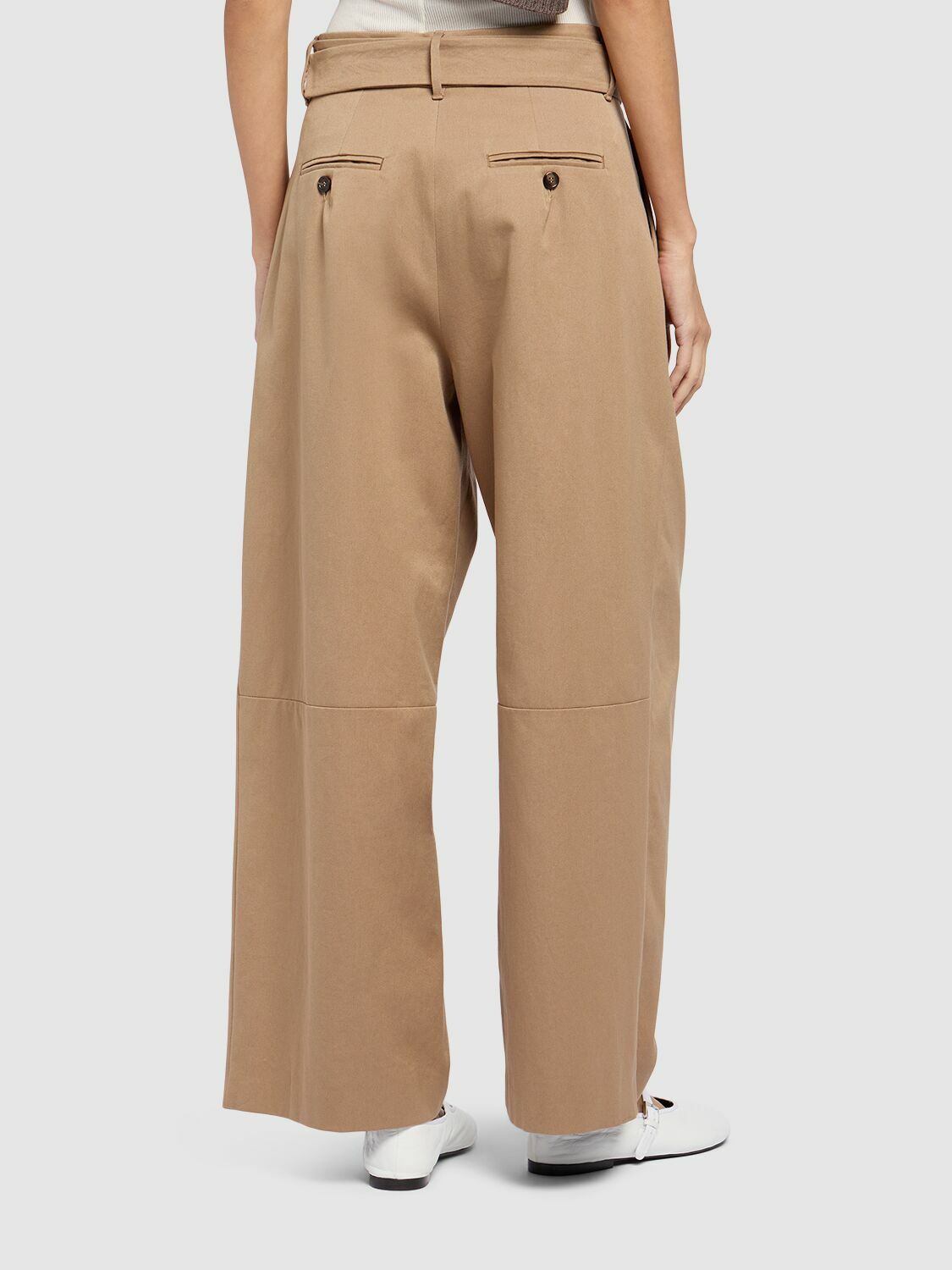【送料&関税込】'S Max Mara Black Cotton Dina Pant MAX MARA - Cotton Poplin Wide Pants Max Mara