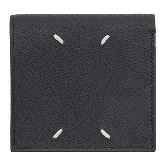 Photo: Maison Margiela Navy Calfskin Zip Wallet