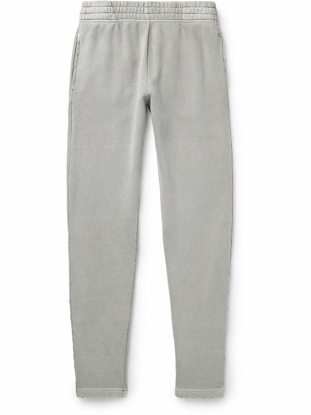 Photo: John Elliott - Folsom Tapered Distressed Cotton-Jersey Sweatpants - Gray