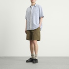FrizmWORKS Men's OG Stripe Seersucker Short Sleeve Shirt in Blue