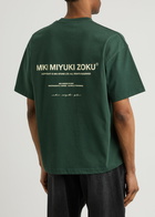 Mki Miyuki Zoku Logo-print Cotton T-shirt Green