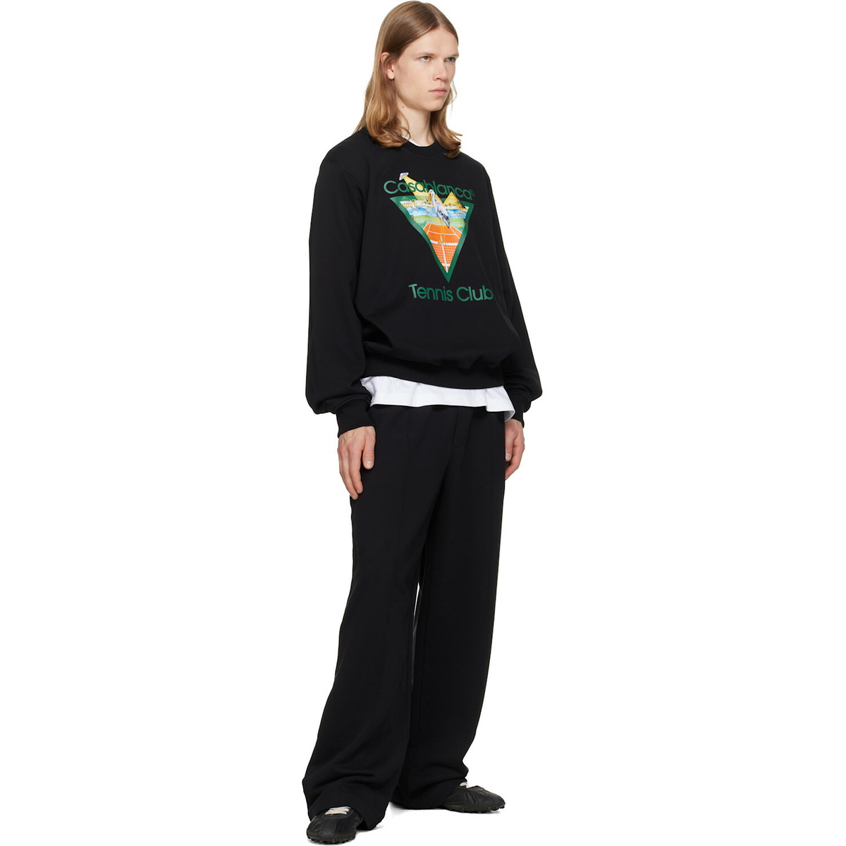 Casablanca Black Embroidered Classic Sweatpants
