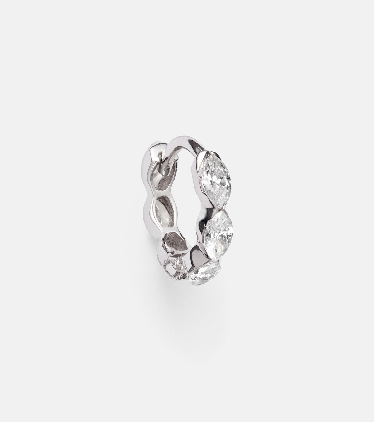 Maria Tash 18kt white gold (750/1000) single earring with diamonds