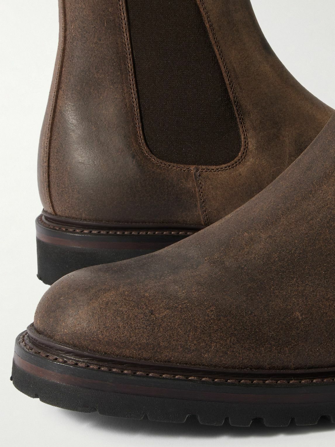 George Cleverley - Jason II Waxed-Leather Chelsea Boots - Brown