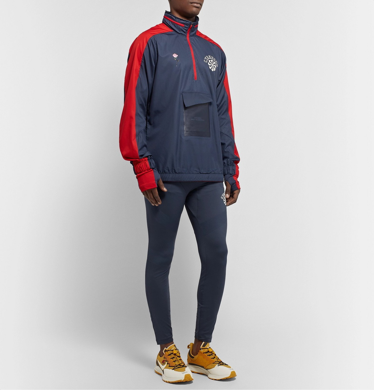 Nike x Undercover - GYAKUSOU Helix NRG Logo-Print Dri-FIT Running Tights -  Gray Nike x Undercover