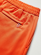 Off-White - Straight-Leg Logo-Print Tech-Jersey Track Pants - Orange