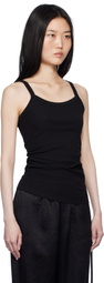 Filippa K Black Fine Rib Tank Top