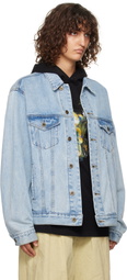 We11done Blue Monster Pony Denim Jacket