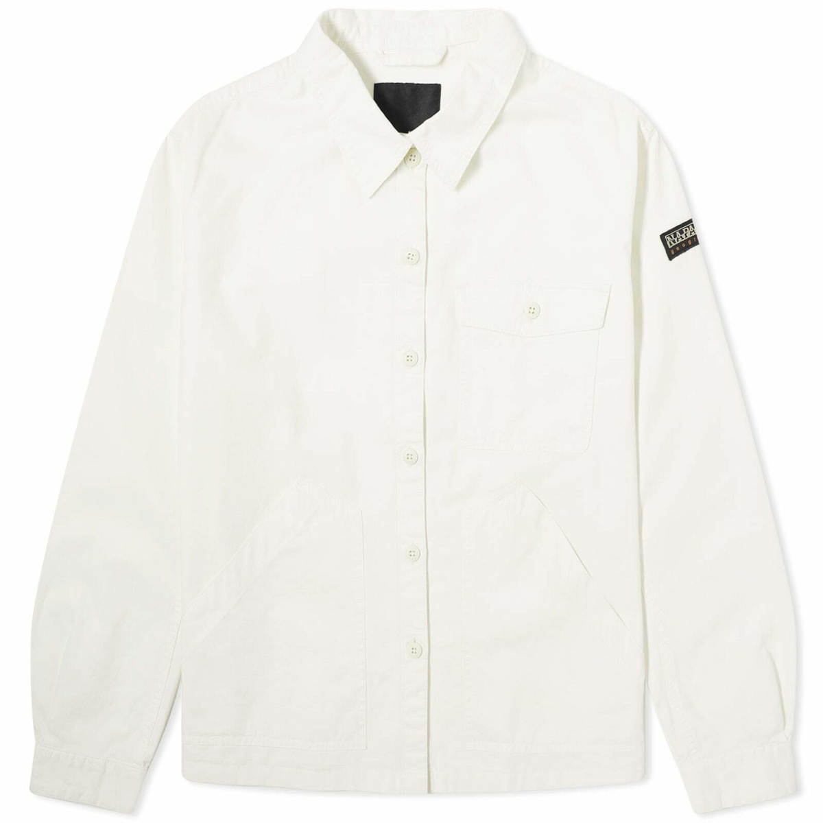 Napapijri Women's Twill Pocket Shirt in White Whisper