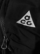 Nike - ACG Buttles Logo-Embroidered Shell-Trimmed Mesh Gilet - Black