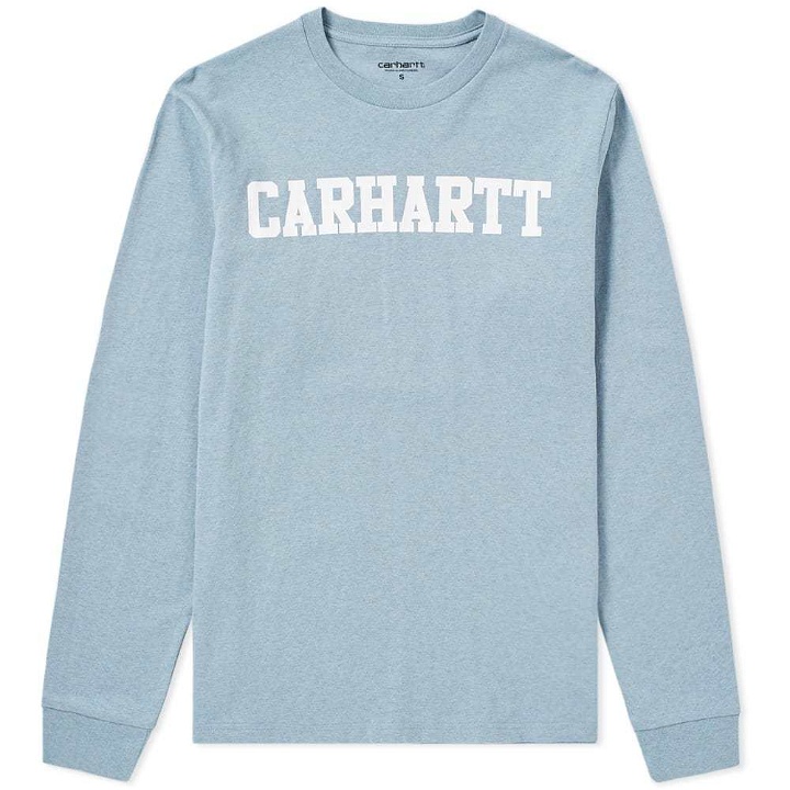 Photo: Carhartt Long Sleeve College Tee Blue