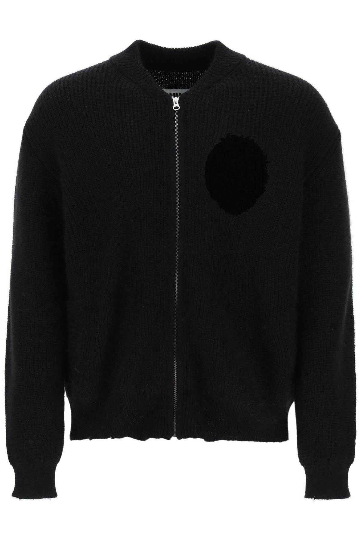MM6 Maison Margiela Men's Mohair Fisherman Crew Knit in Grey MM6 Maison Margiela Men's Mohair Fisherman Crew Knit in Grey