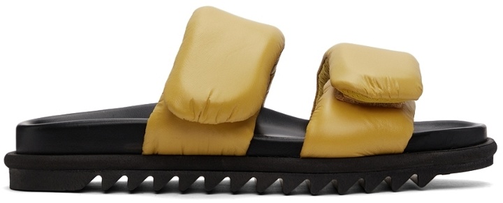 Photo: Dries Van Noten Yellow Nylon Padded Sandals