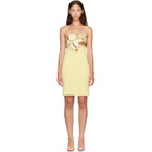 Versace Yellow Silk Crêpe Marocaine Strapless Minidress