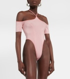 KNWLS Halterneck mesh bodysuit