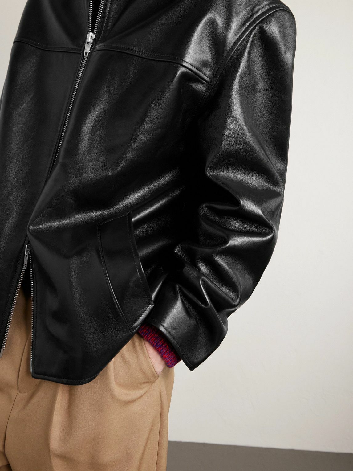 CELINE - Leather Jacket - Black Celine
