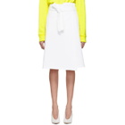 A-Plan-Application White Denim Wrap Skirt