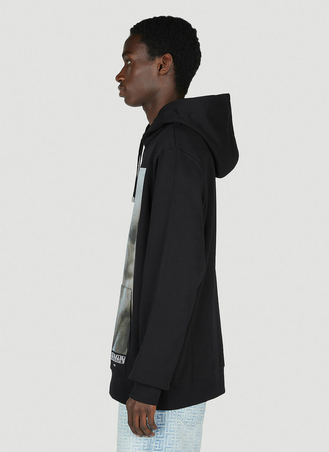 Balmain Statue Print Hooded Sweatshirt