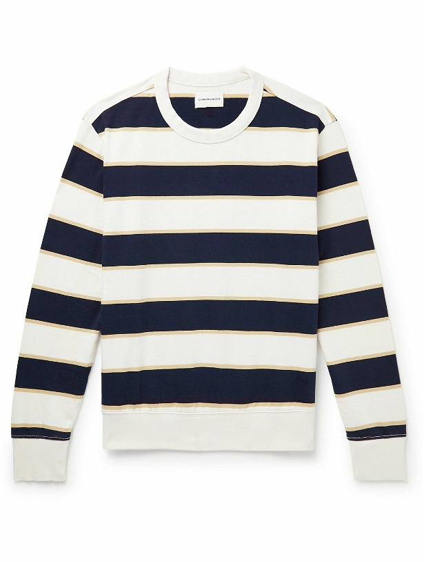 Photo: Club Monaco - Striped Cotton-Jersey Sweatshirt - Blue