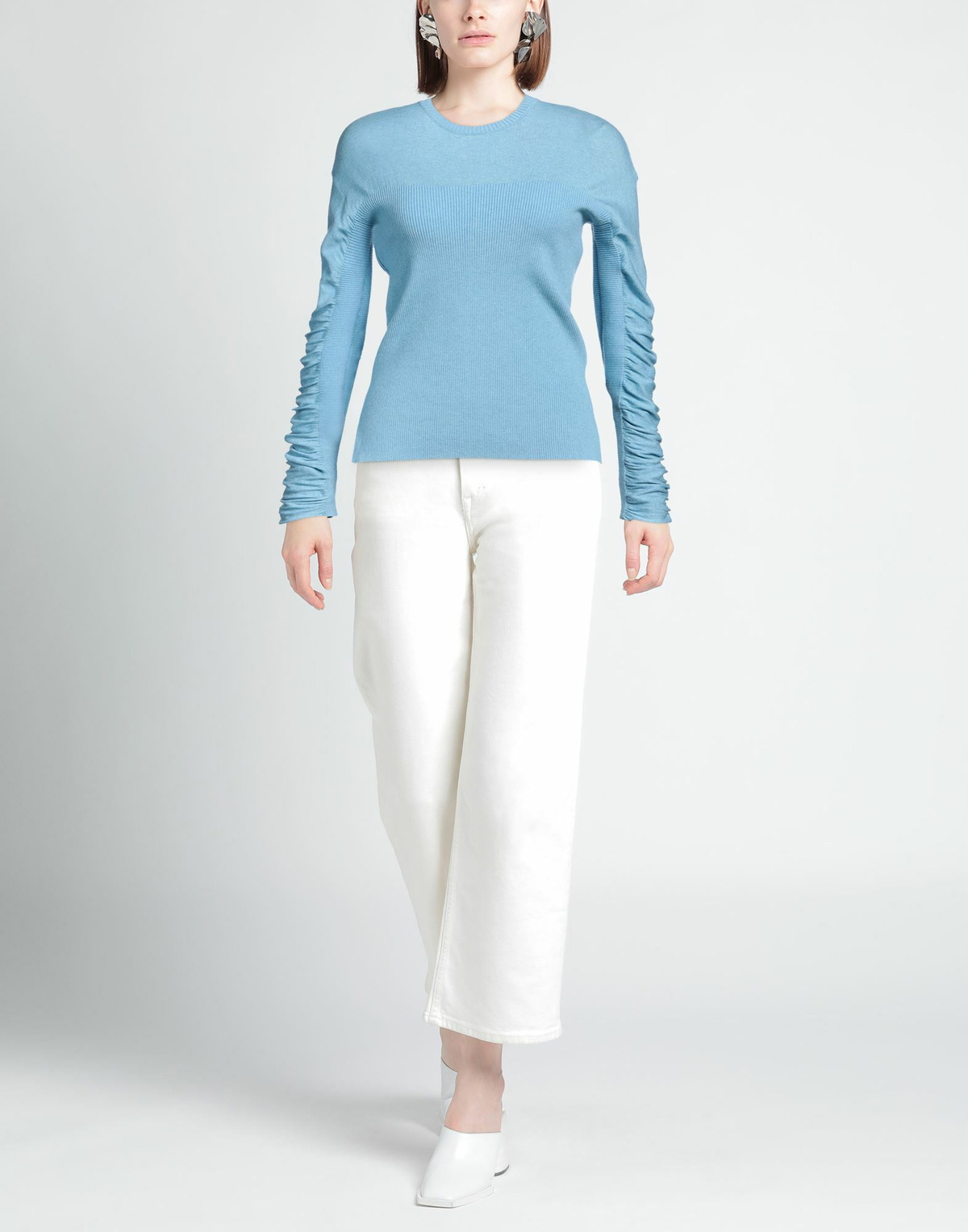 Cedric Charlier Womens Sweater Sky in Blue