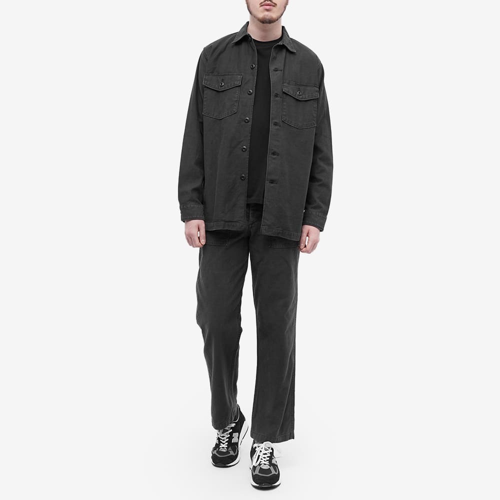 orSlow Men's US Army Shirt in Black Stone orSlow