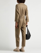 Maje Womens Jumpsuit Khaki