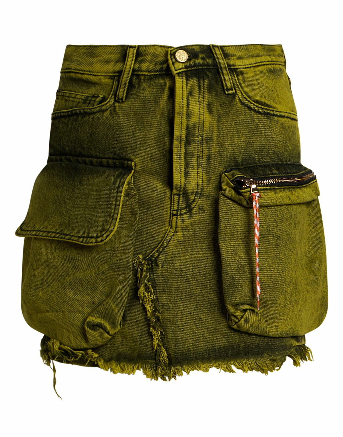 Aries Womens Denim skirt Lime in Green