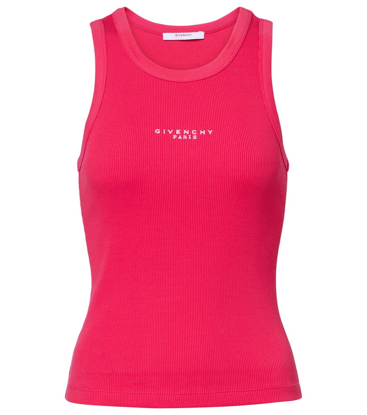Photo: Givenchy Logo printed cotton top