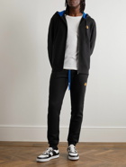 Moncler - Tapered Logo-Appliquéd Cotton-Jersey Sweatpants - Black