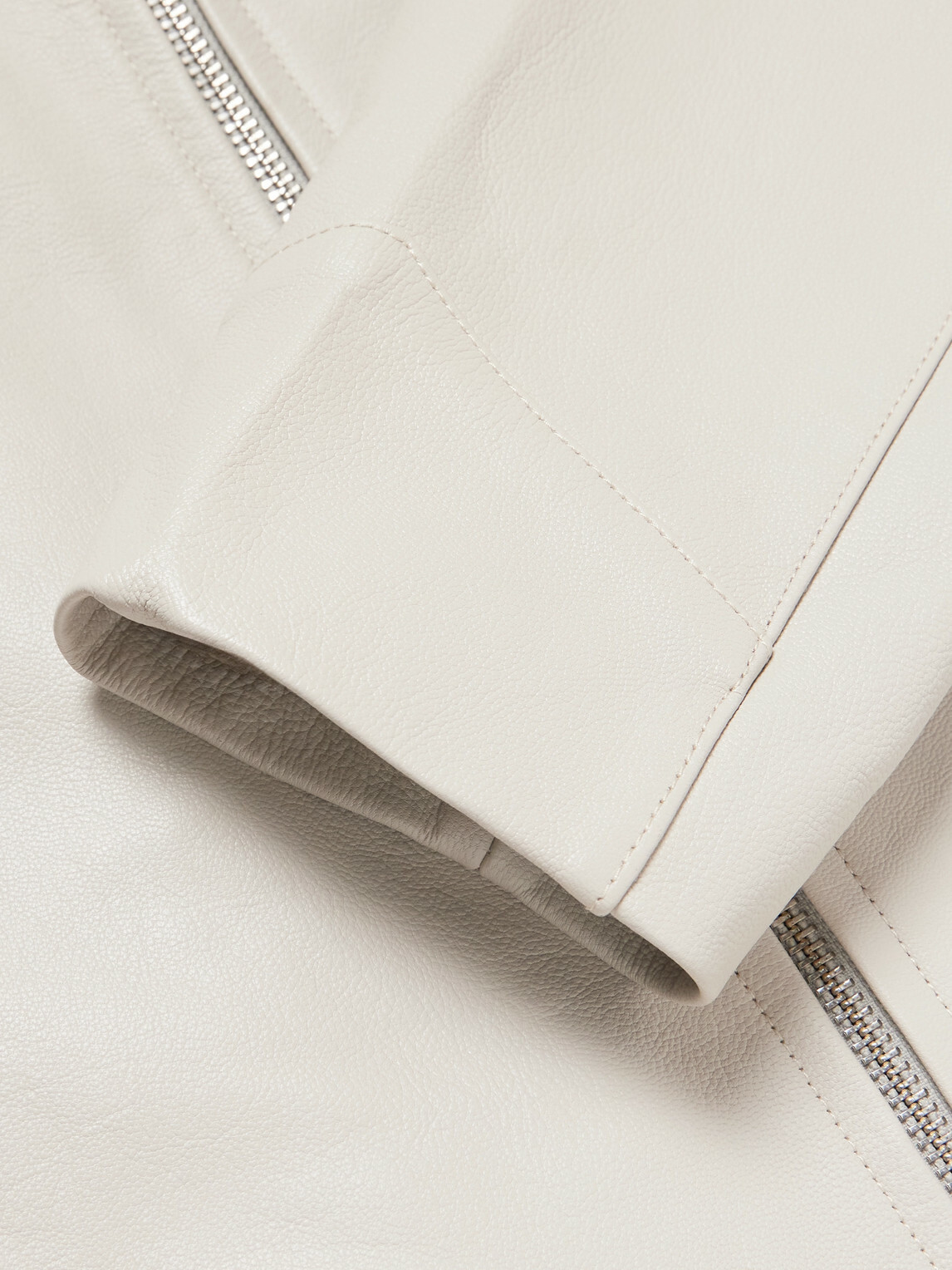 AGOLDE - Chadwick Full-Grain Leather Jacket - Neutrals