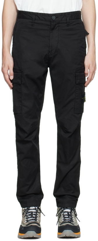 Photo: Stone Island Black Straight-Leg Cargo Pants