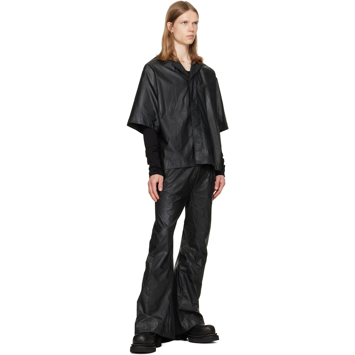 Julius Black Coated Kite Shirt