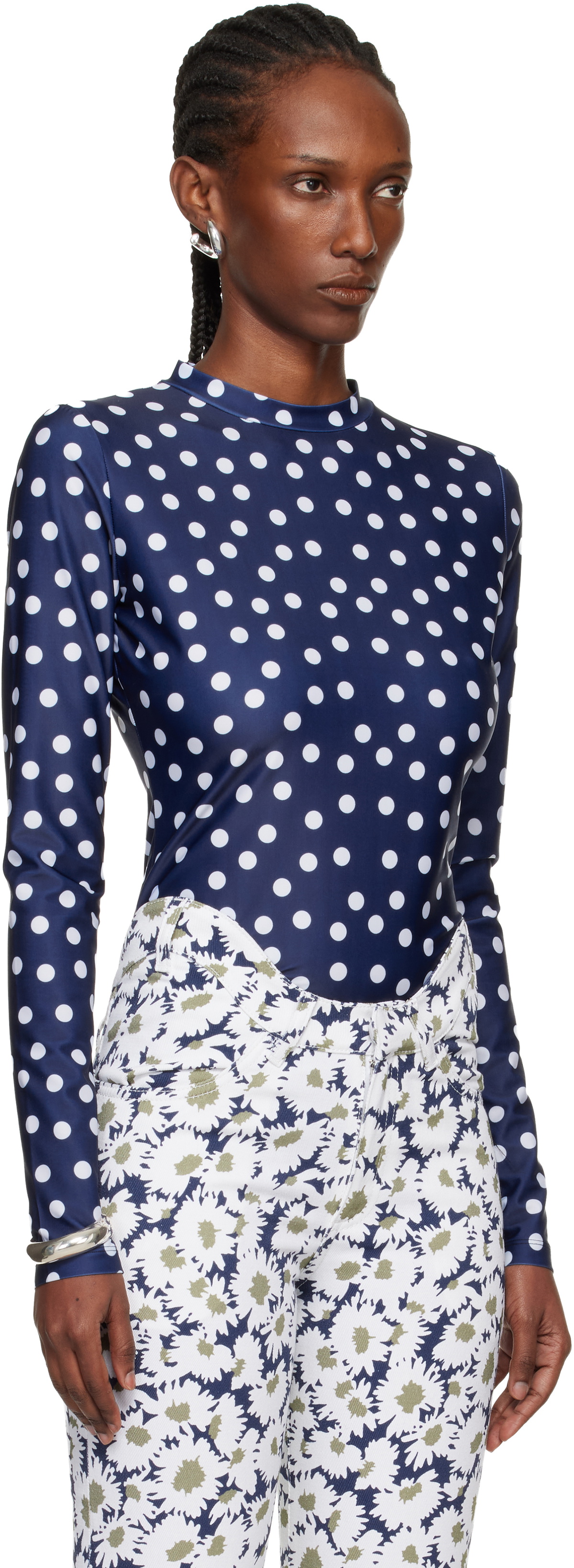 Jean Paul Gaultier Navy 'The Polka-Dot' T-shirt