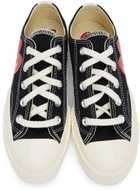 COMME des GARÇONS PLAY Black Converse Edition Half Heart Chuck 70 Low Sneakers