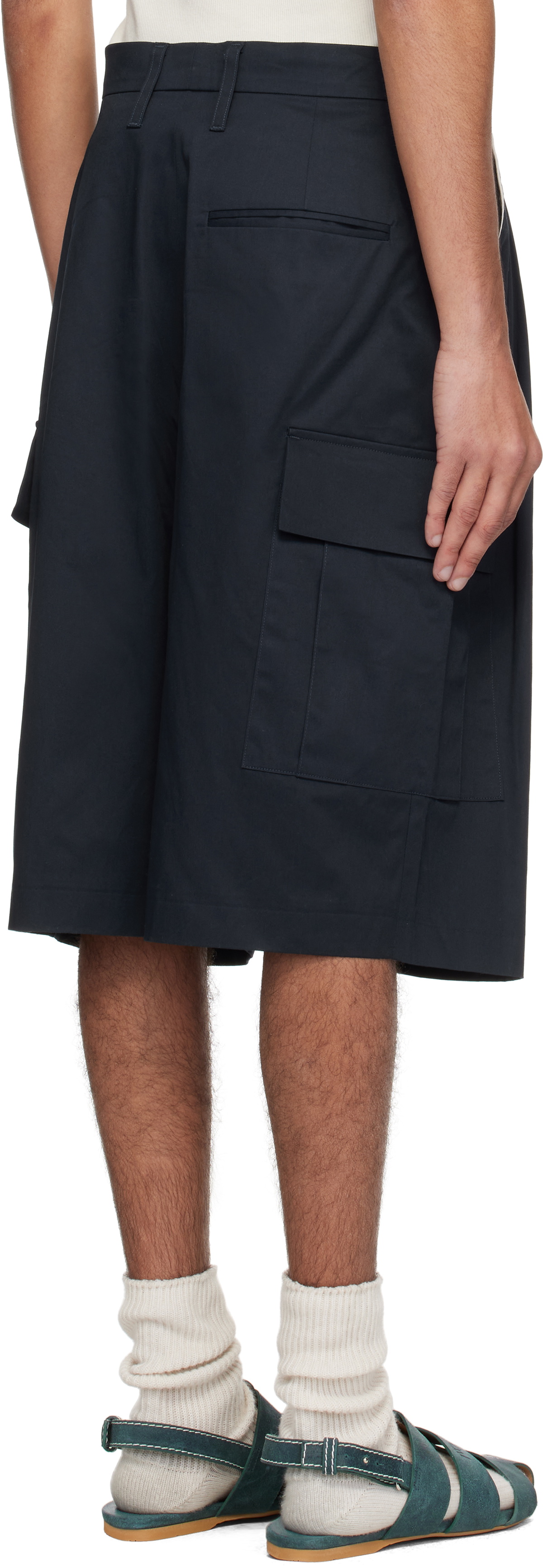 Camiel Fortgens Navy Twill Cargo Shorts