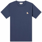 Maison Kitsuné Men's Chillax Fox Patch Regular T-Shirt in Ink Blue