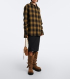 Balenciaga Checked wool-blend flannel overshirt
