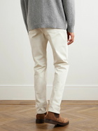 Agnona - Slim-Fit Straight-Leg Stretch-Denim Jeans - Neutrals