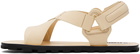 Jil Sander Beige Open Toe Sandals