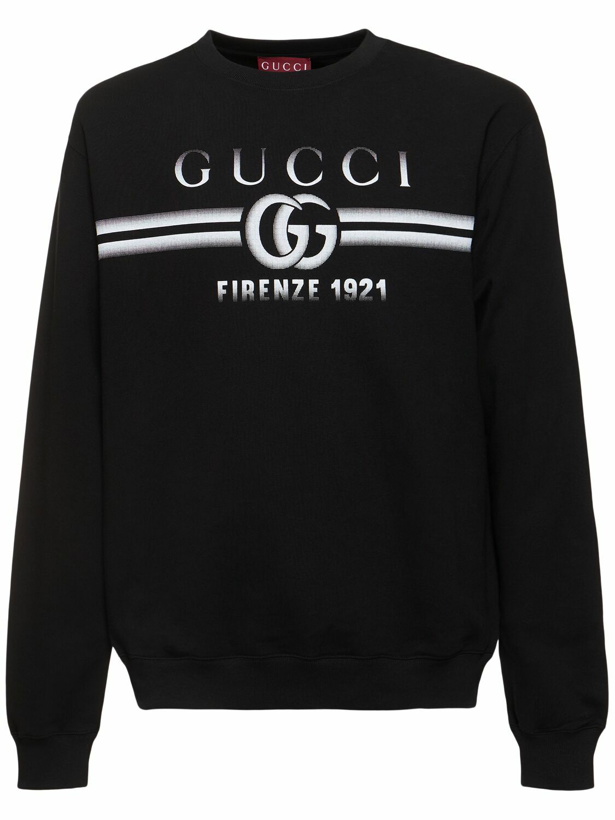 Photo: GUCCI Logo Light Felted Cotton Sweatshirt