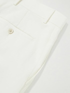 Kingsman - Slim-Fit Tapered Cotton and Linen-Blend Trousers - White