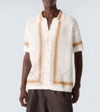 Frescobol Carioca Pinto crochet cotton bowling shirt