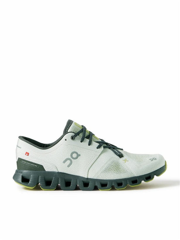 Photo: ON - Cloud X3 Rubber-Trimmed Mesh Running Sneakers - Neutrals