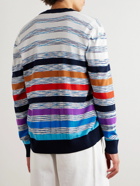 Missoni - Striped Space-Dyed Cotton Cardigan - Blue