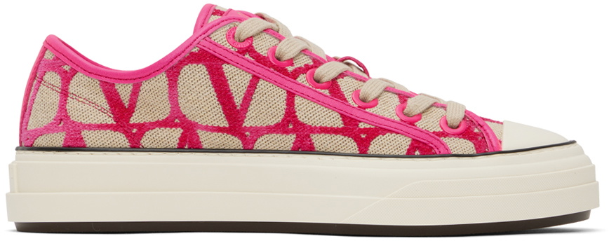 Valentino Garavani White & Purple Open Skate Sneakers - ShopStyle