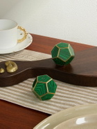 L'Objet - Pentagon Spice Jewels Malachite and Gold-Plated Salt and Pepper Shakers