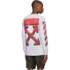 Off-White Grey Marker Long Sleeve T-Shirt