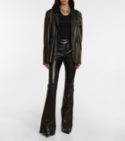 Tom Ford - Mid-rise leather flared pants