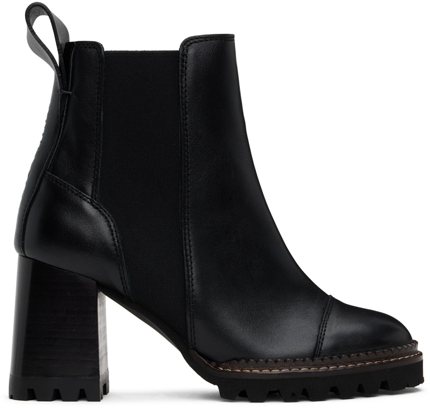 See by Chloé Black Mallory Chelsea Boots